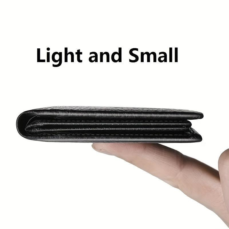Men's Leather Ultra Thin Wallet Card ID Driving Cover Money Clip Coin Purse