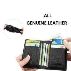 Men's Leather Ultra Thin Wallet Card ID Driving Cover Money Clip Coin Purse