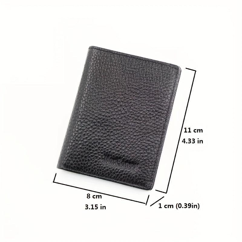Men's Leather Ultra Thin Wallet Card ID Driving Cover Money Clip Coin Purse