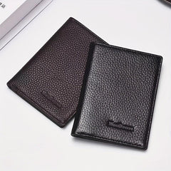 Men's Leather Ultra Thin Wallet Card ID Driving Cover Money Clip Coin Purse