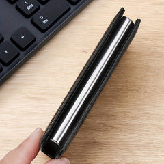 Men's Crocodile Pattern Leather Card Holder Aluminum Card Box