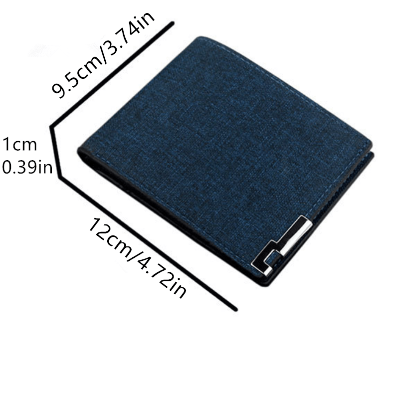 Men's Canvas Short Wallet Card Holder Coin Purse Gift