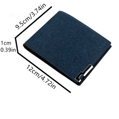 Men's Canvas Short Wallet Card Holder Coin Purse Gift