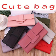 Multifunctional 3-fold Wallet PU Leather Clutch Bag
