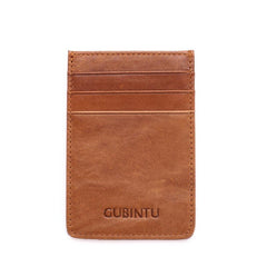 Men's Leather RFID Blocking Card Holder Slim Purse