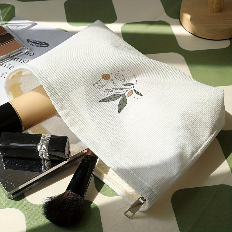 Abstract Face Line Makeup Brush Bag Portable Travel Accessories Storage Pouch