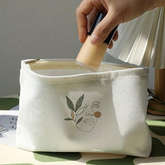 Abstract Face Line Makeup Brush Bag Portable Travel Accessories Storage Pouch
