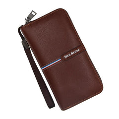 PU Leather Zipper Handbag Business Handbag Card Slots Wallet