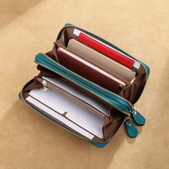 Men's Leather Long Wallet Card Cash Holder Coin Purse Phone Handbag Clutch Bag