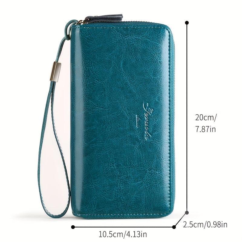 Men's Leather Long Wallet Card Cash Holder Coin Purse Phone Handbag Clutch Bag