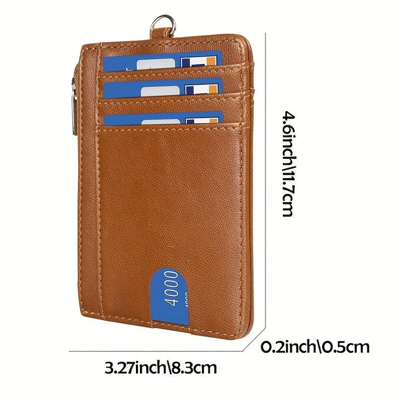 Minimalist Wallet Slim Wallet With Lanyard Credit Card Holder