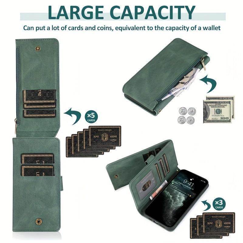 iPhone 14 Zipper Wallet Case for Business