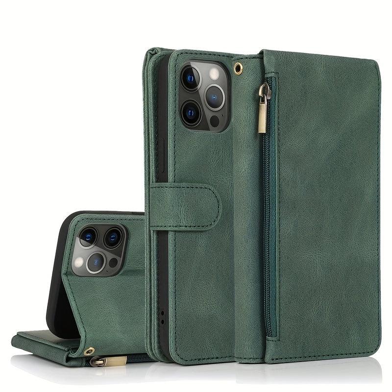 iPhone 14 Zipper Wallet Case for Business