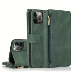 iPhone 14 Zipper Wallet Case for Business