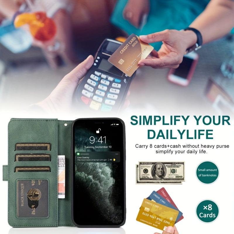 iPhone 14 Zipper Wallet Case for Business
