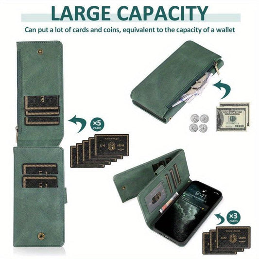 iPhone 14 Zipper Wallet Case for Business