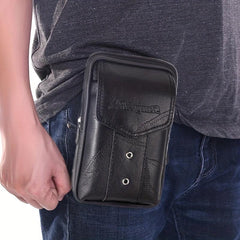 Multifunction Leather Waist Bag Large Capacity Male Wallet Coin Purse