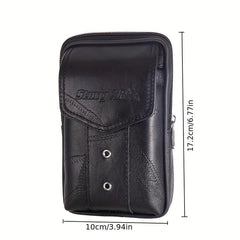 Multifunction Leather Waist Bag Large Capacity Male Wallet Coin Purse