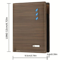Men's PU Leather Business Wallet Card Holder