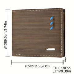 Men's PU Leather Business Wallet Card Holder