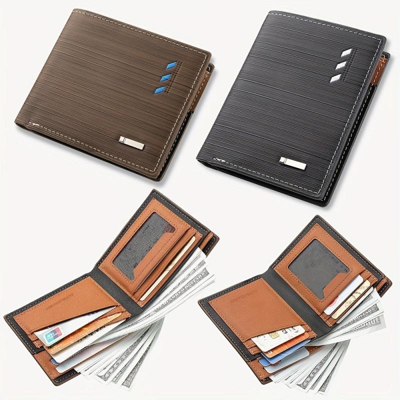 Men's PU Leather Business Wallet Card Holder