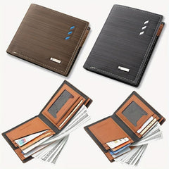 Men's PU Leather Business Wallet Card Holder