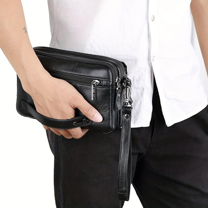 Men's Leather Clutch Key Bag