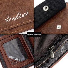 Men's Vintage Leather Wallet Casual Large Capacity Card Holder