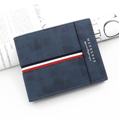 Men's Frosted Short Wallet Card Holder Large Capacity
