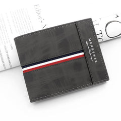 Men's Frosted Short Wallet Card Holder Large Capacity