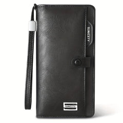 Men's RFID Blocking PU Leather Long Wallet
