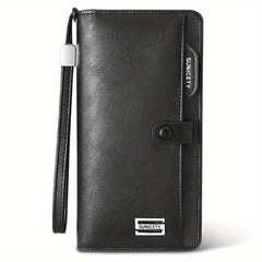 Men's RFID Blocking PU Leather Long Wallet