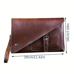 Men's Large Capacity Clutch Bag Leather Handbag Envelope Bag