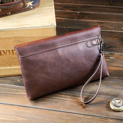 Men's Large Capacity Clutch Bag Leather Handbag Envelope Bag