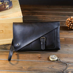 Men's Large Capacity Clutch Bag Leather Handbag Envelope Bag
