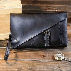 Men's Large Capacity Clutch Bag Leather Handbag Envelope Bag