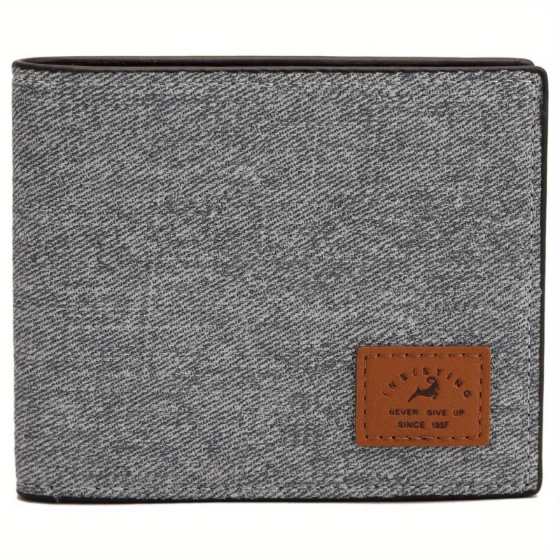 Men's Retro Canvas Card Zip Coin Purse