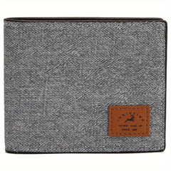 Men's Retro Canvas Card Zip Coin Purse