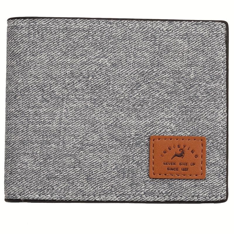Men's Retro Canvas Card Zip Coin Purse