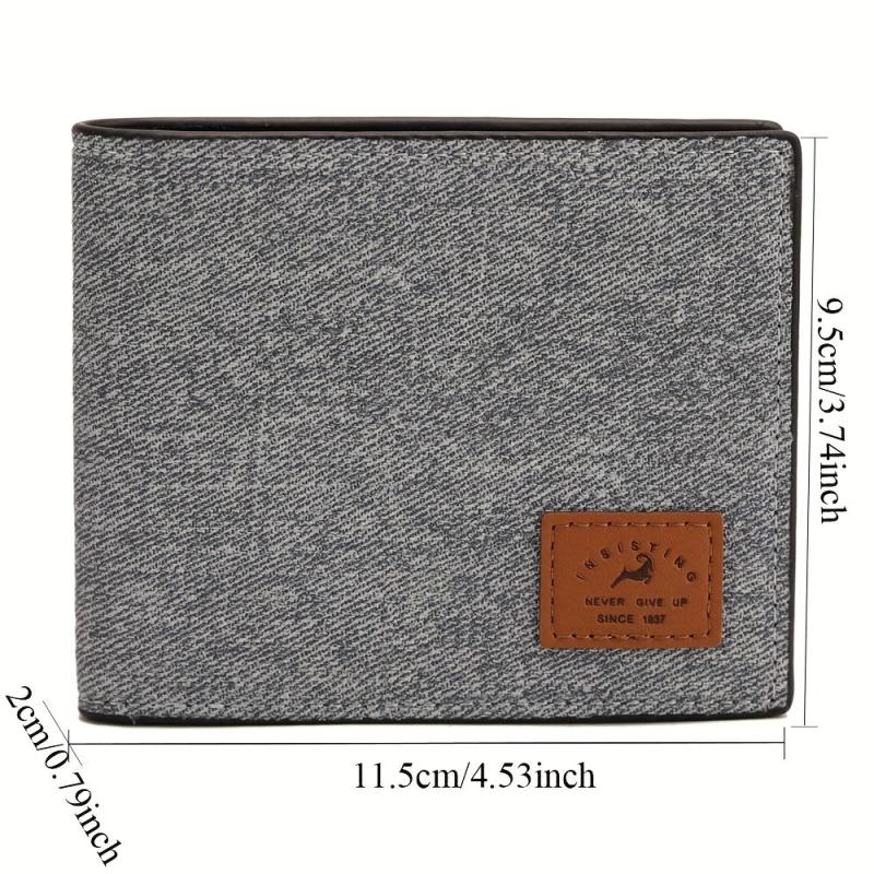 Men's Retro Canvas Card Zip Coin Purse