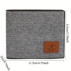 Men's Retro Canvas Card Zip Coin Purse
