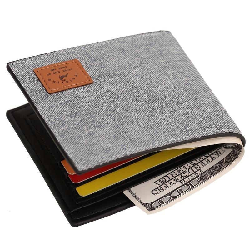 Men's Retro Canvas Card Zip Coin Purse