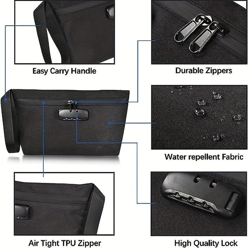 Smell Proof Bag Odor Proof Case - Travel Money Safe Organizer