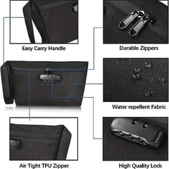 Smell Proof Bag Odor Proof Case - Travel Money Safe Organizer