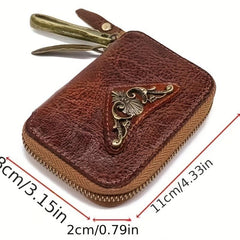 Vintage Distressed Leather Key Bag Car Key Holder