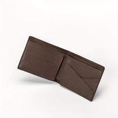 Men's Plaid Leather Short Wallet Money Clip Card Holder Coin Purse