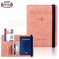 RFID Blocking Passport Wallet Cover Case Travel Essential