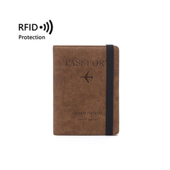 RFID Blocking Passport Holder Cover Wallet Leather Travel Organizer