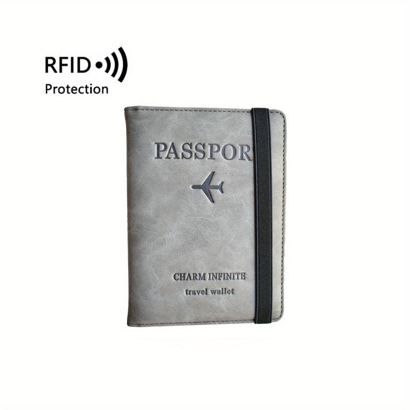RFID Blocking Passport Holder Cover Wallet Leather Travel Organizer