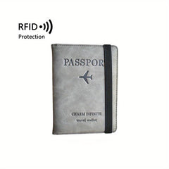 RFID Blocking Passport Holder Cover Wallet Leather Travel Organizer